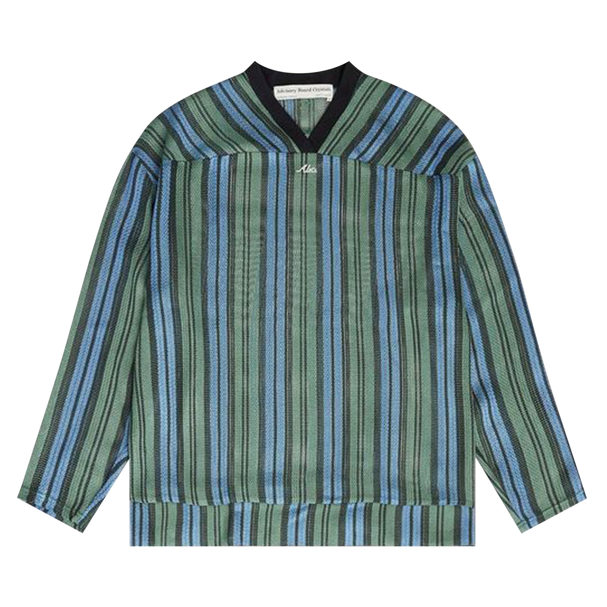 Pre-owned Advisory Board Crystals Woven Hockey Top 'green/blue/black' | Men's Size L