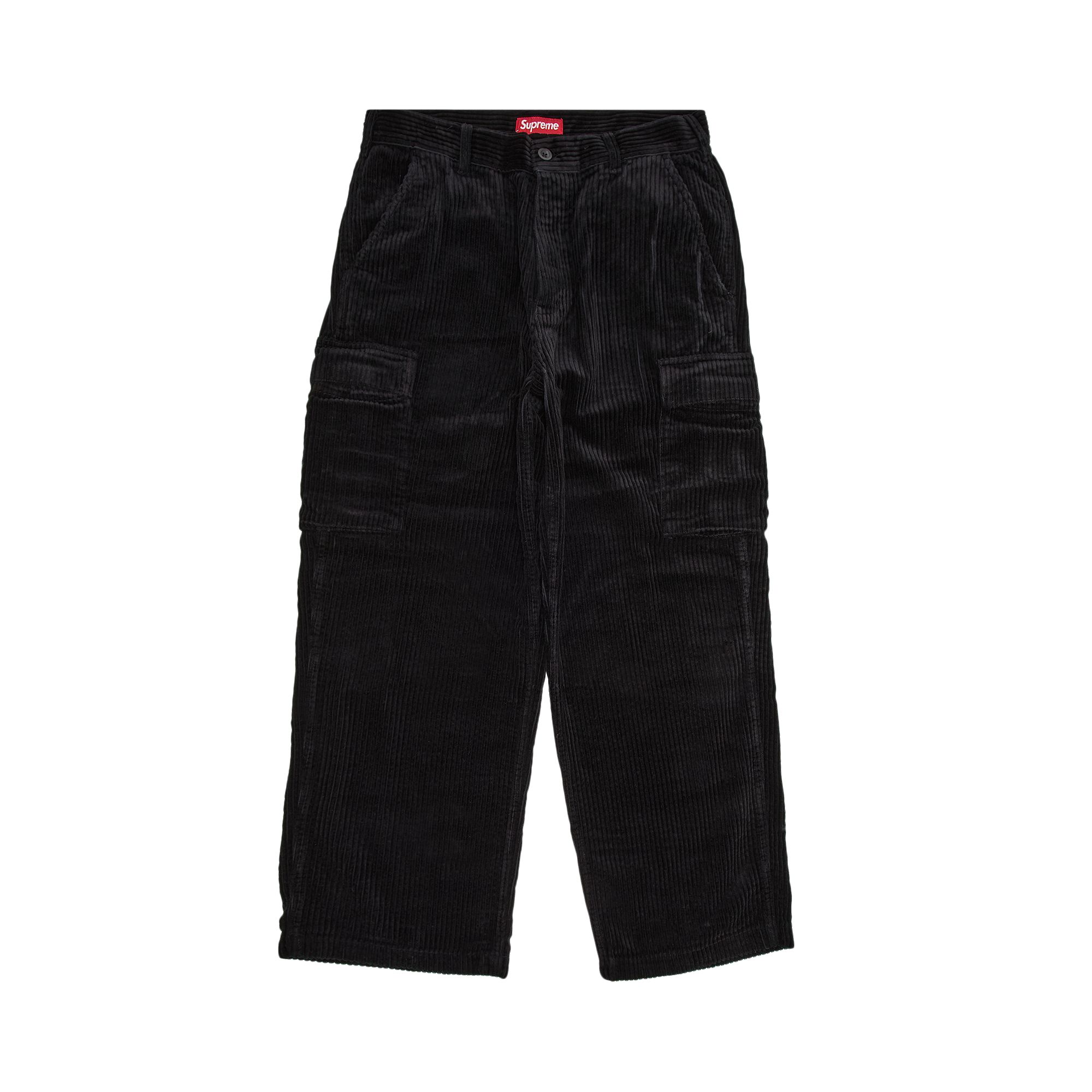 Pre-owned Supreme Wide Wale Corduroy Cargo Pant 'black' | Men's Size 32