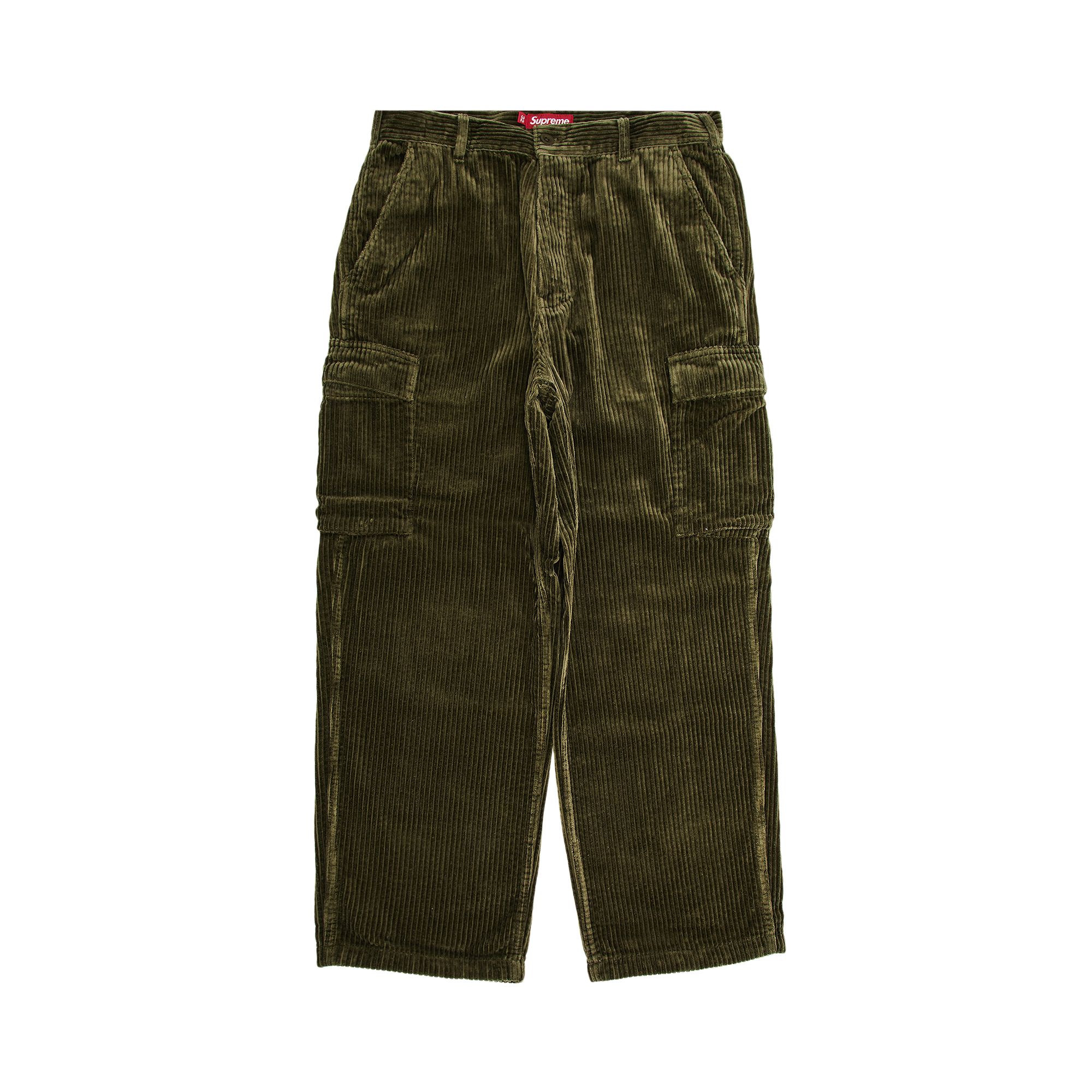 Pre-owned Supreme Wide Wale Corduroy Cargo Pant 'olive' | Green | Men's Size 32