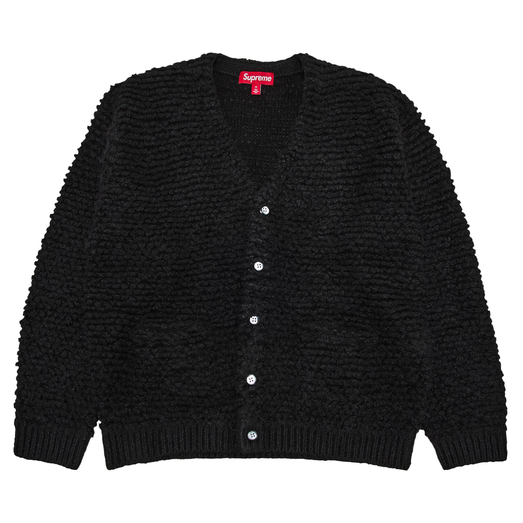 Pre-owned Supreme Textured Knotted Cardigan 'black'