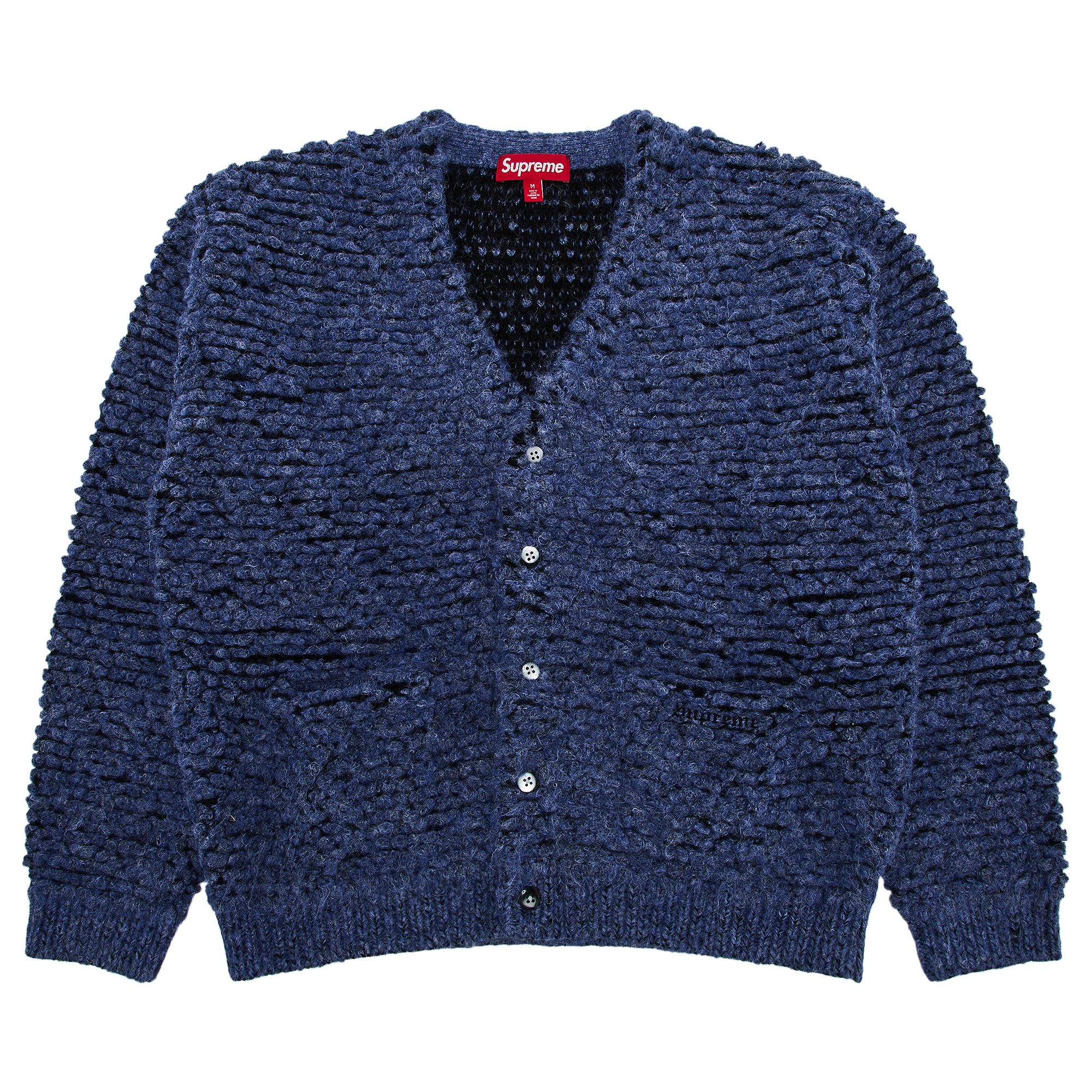 Supreme Textured Knotted Cardigan 'Blue' | Men's Size XL