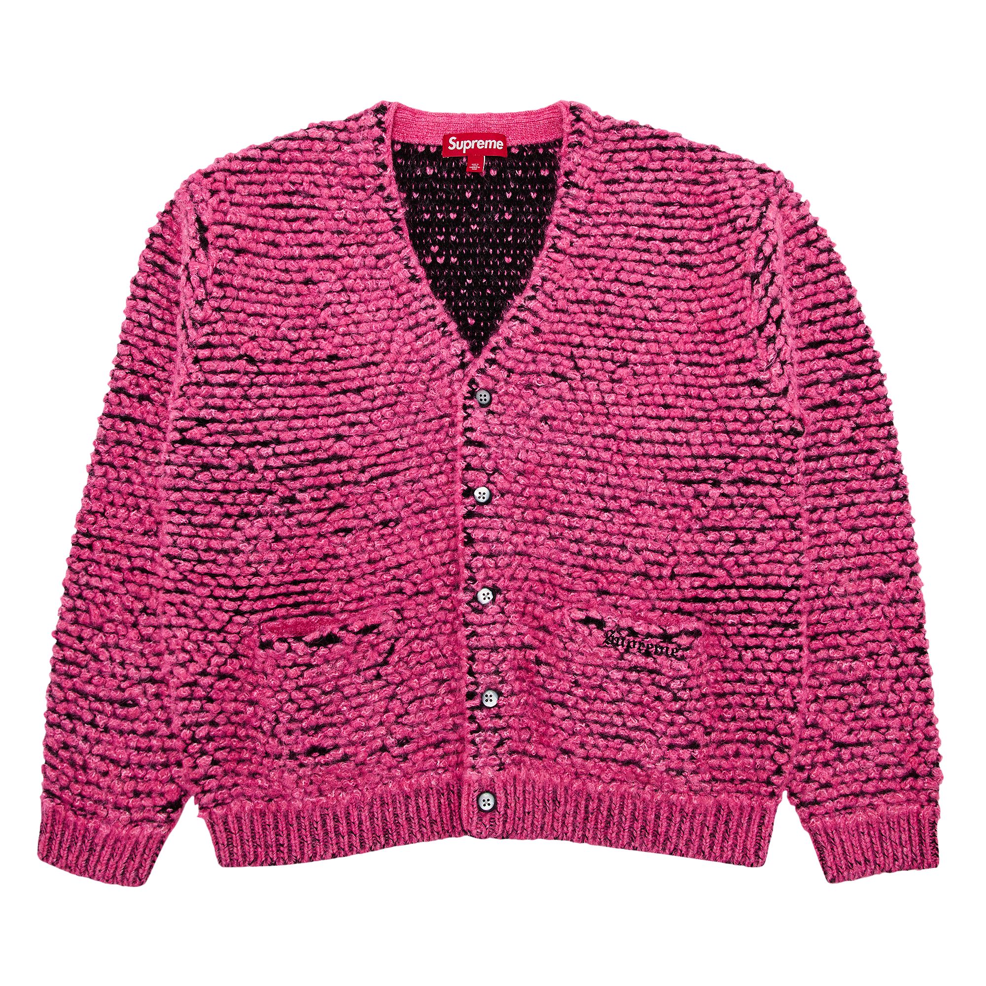 Supreme Textured Knotted Cardigan 'Pink' | Men's Size L