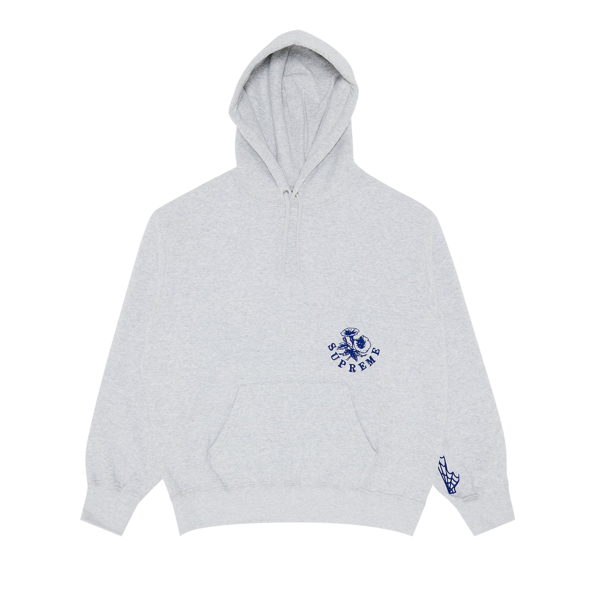 Supreme Wild Embroidered Hooded Sweatshirt 'Ash Grey' | Men's Size XL
