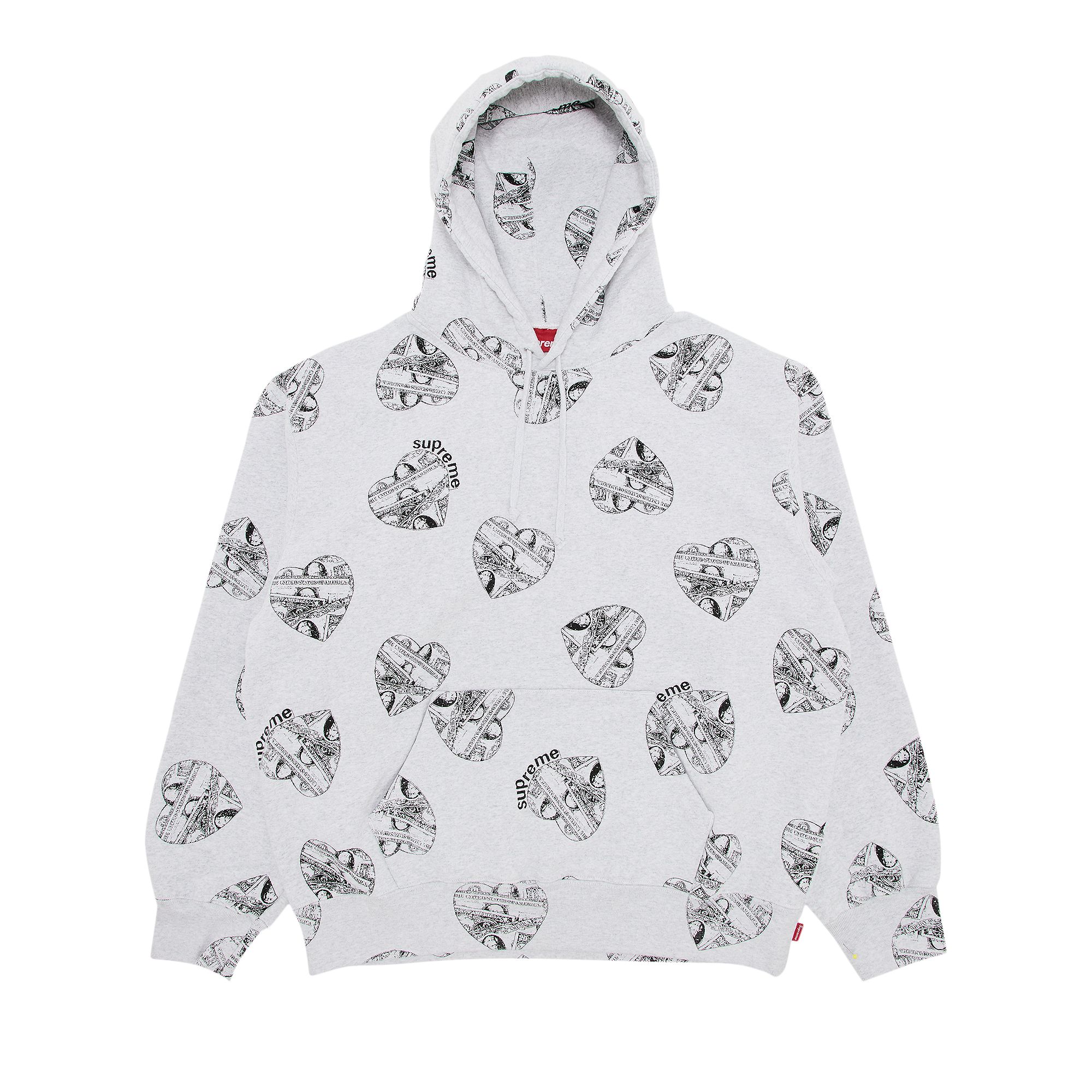 Supreme Love Cash Hooded Sweatshirt 'Ash Grey' | Men's Size M