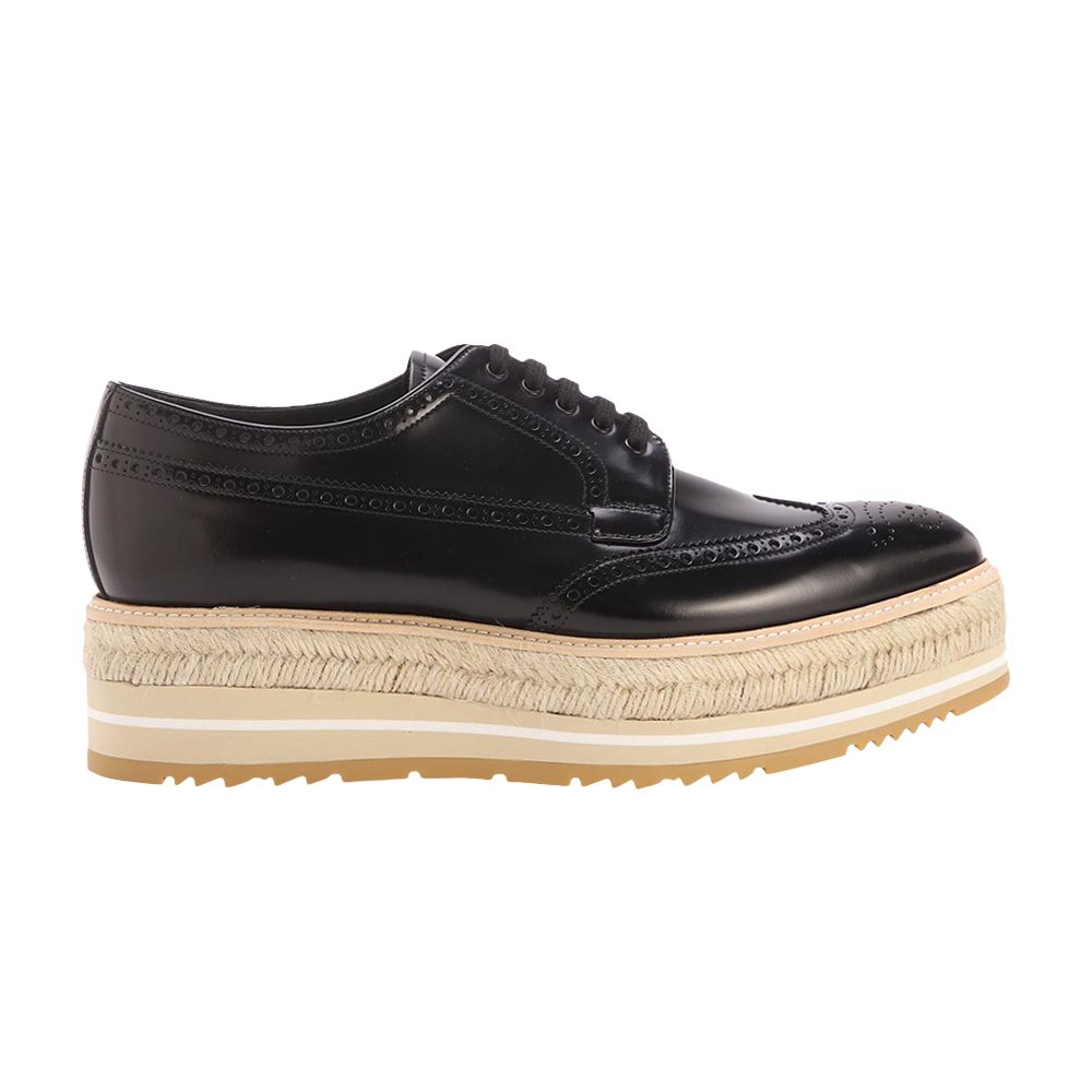 Prada Platform Lace-Up Plateau Derby 'Black' | Men's Size 7.5 - 2EG015-P39-F0002