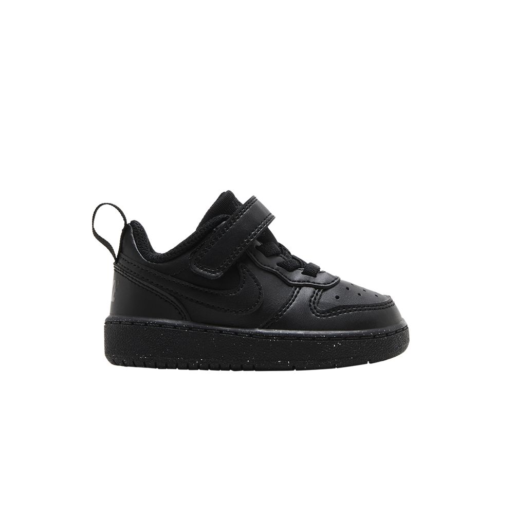 Pre-owned Nike Court Borough Low Recraft Td 'triple Black' | Infant Size 10
