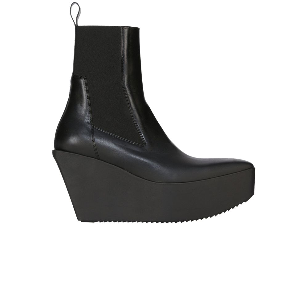 Pre-owned Rick Owens Wmns Porterville Beatle Silver Platform Boot 'black' | Women's Size 37