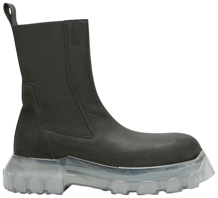 Rick Owens Porterville Bozo Tractor Boot Dark Dust Clear