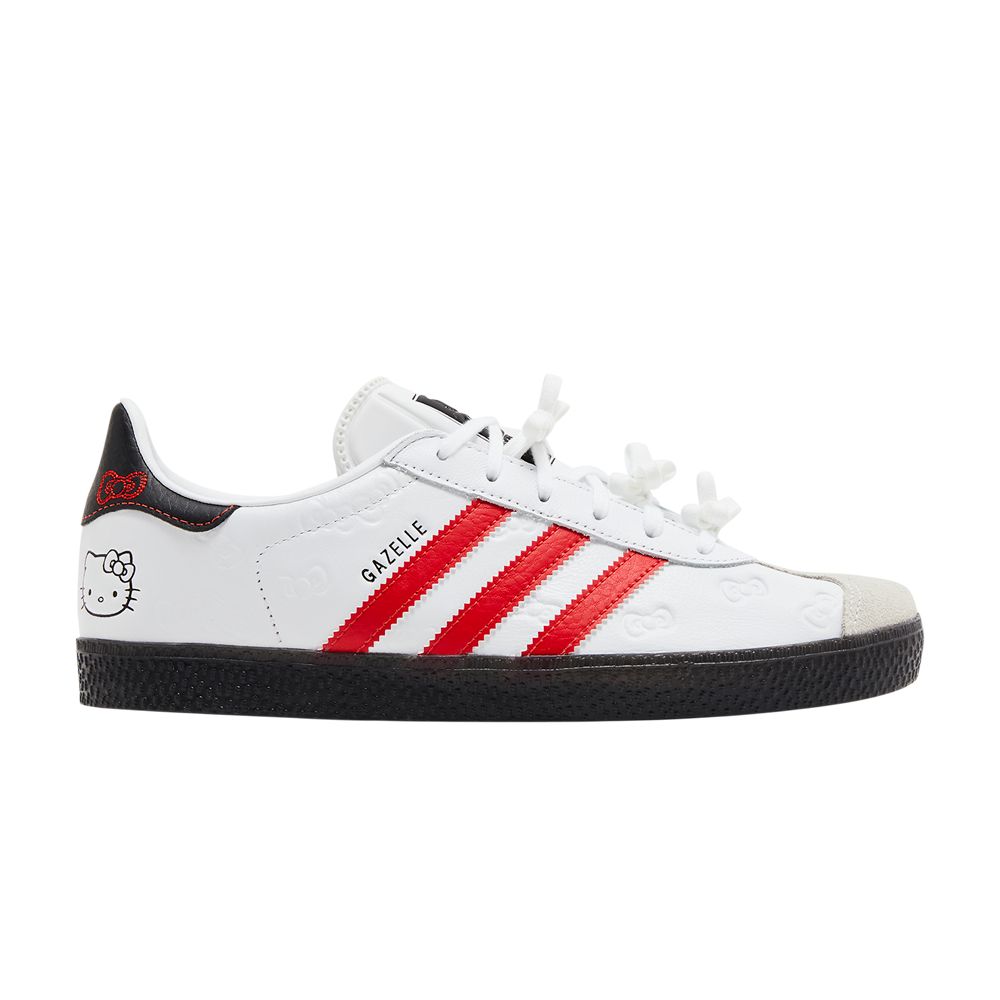 Pre-owned Adidas Originals Adidas Hello Kitty X Gazelle J '50th Anniversary' | White | Kid's Size 5