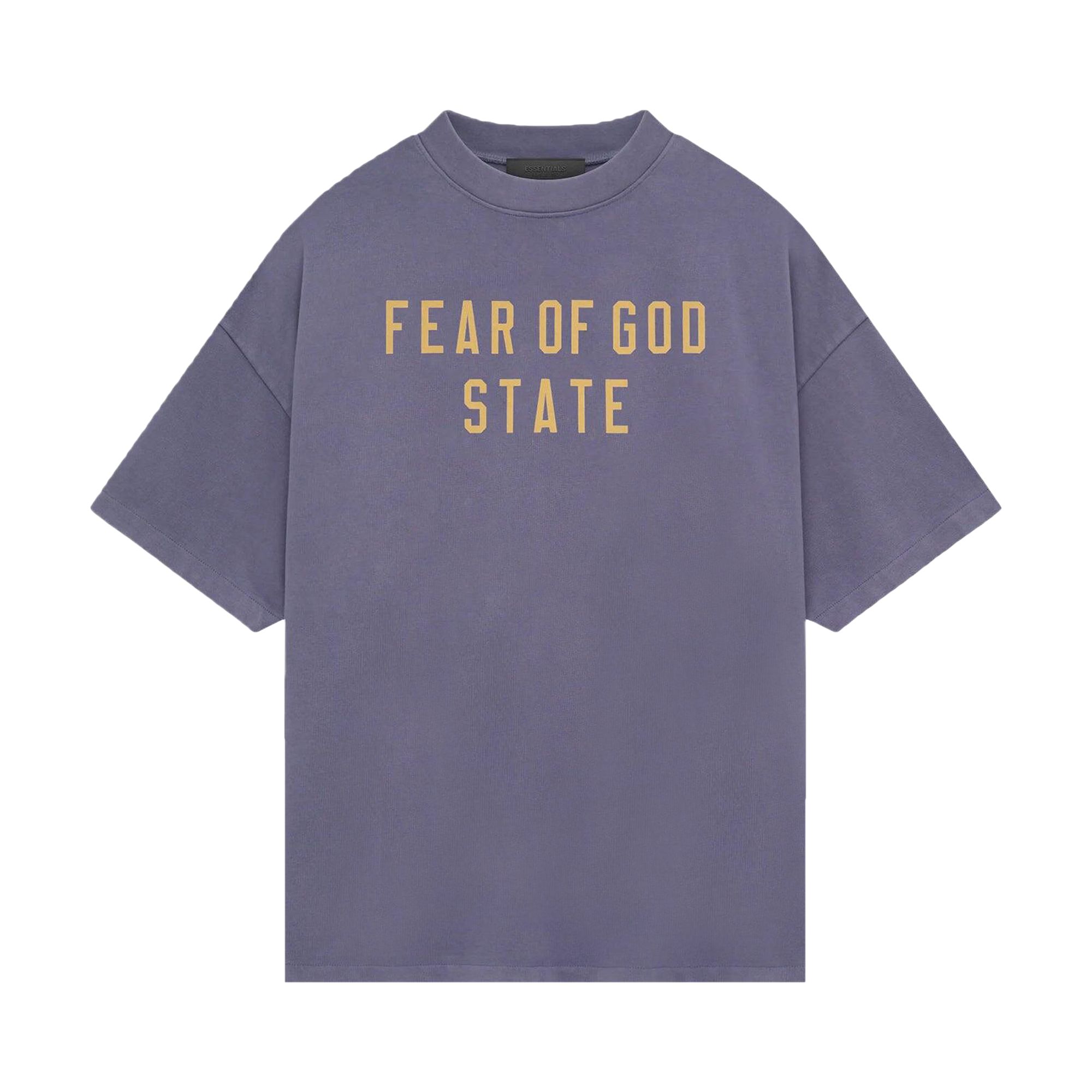 Pre-owned Essentials Fear Of God Heavy Crewneck Tee 'lavender' | Purple | Men's Size S