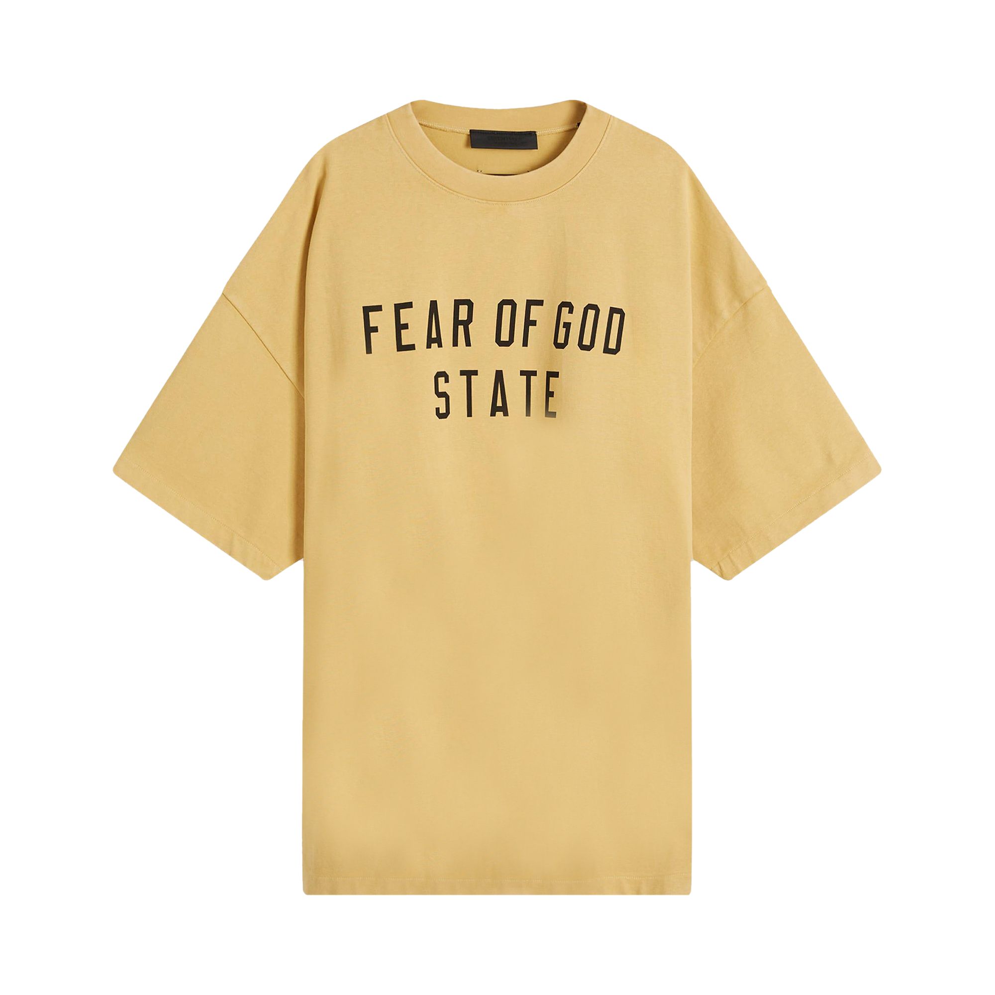 Pre-owned Essentials Fear Of God  Heavy Crewneck Tee 'amber'