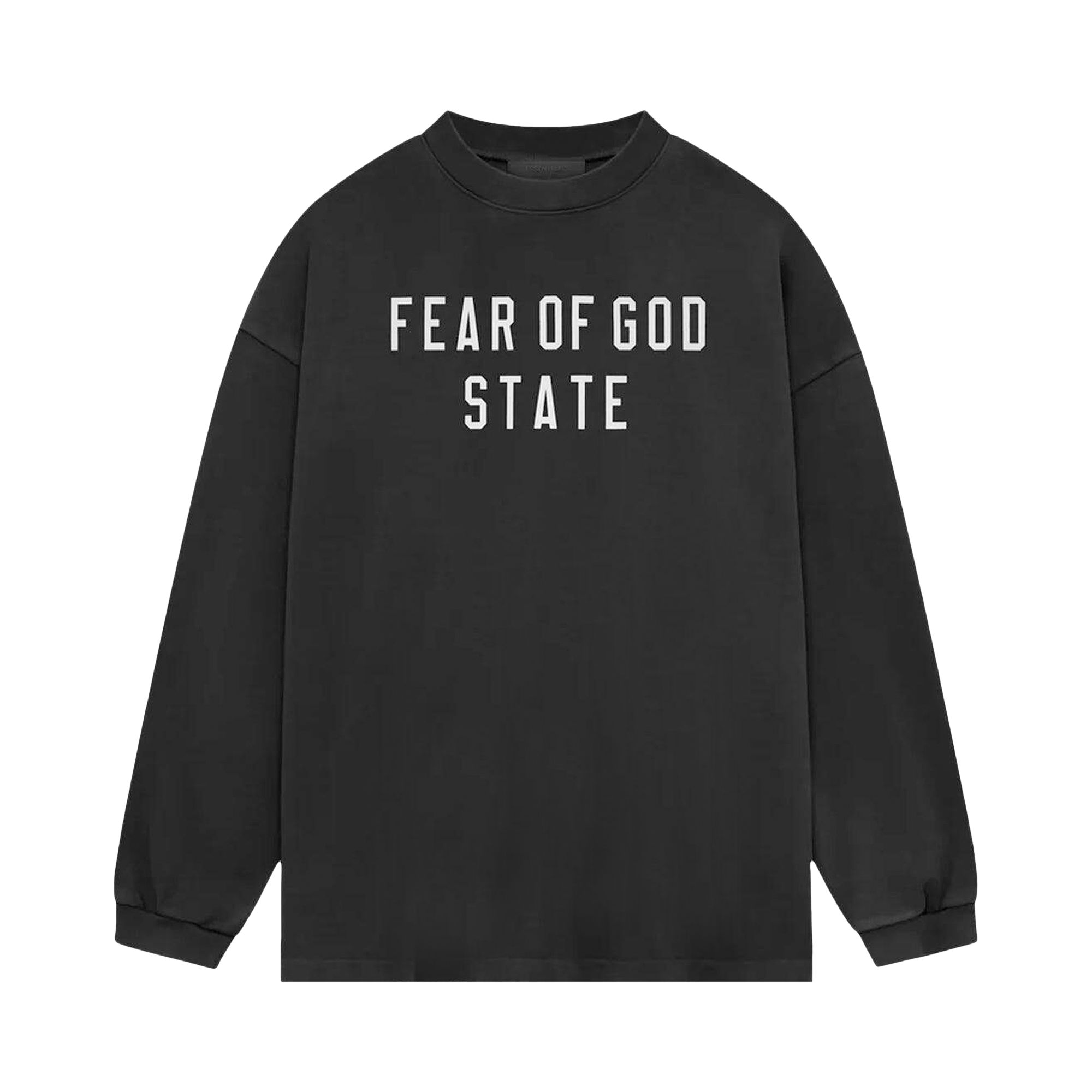 Pre-owned Essentials Fear Of God Heavy Long-sleeve Tee 'black' | Men's Size Xxl