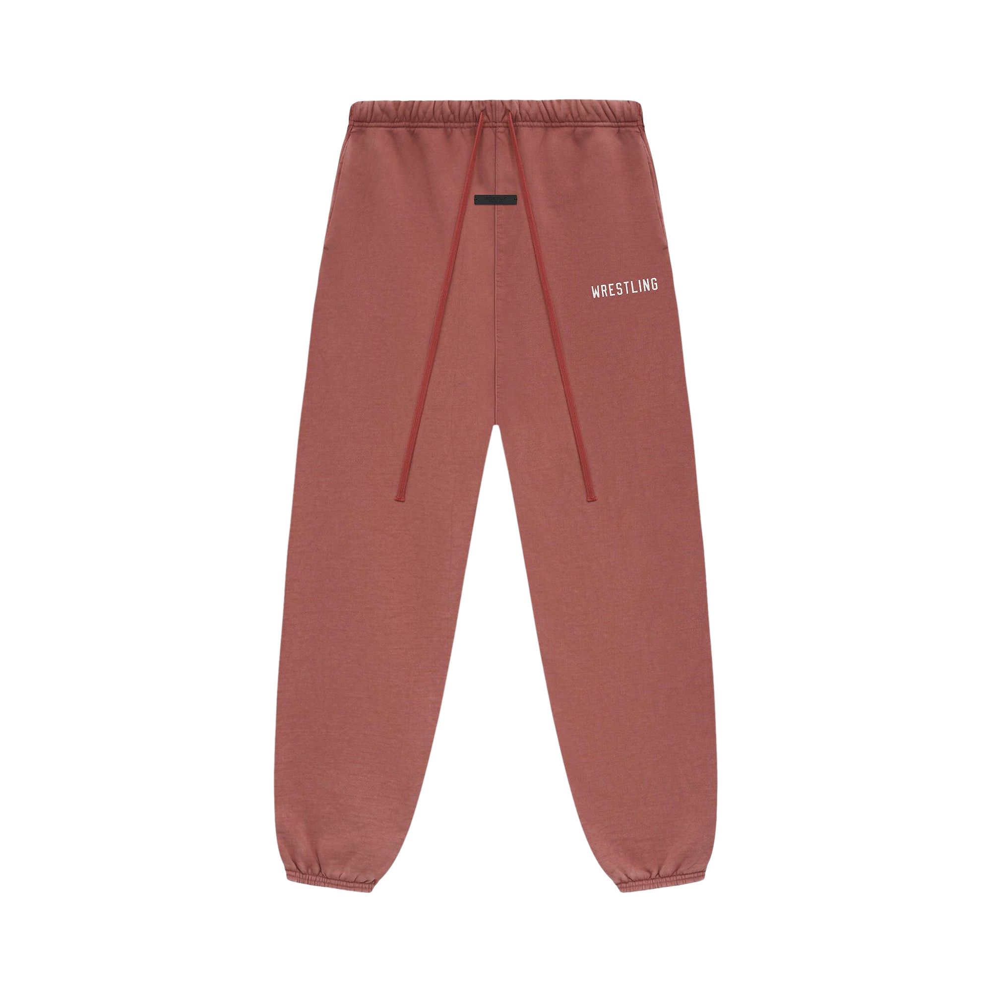 Pre-owned Essentials Fear Of God  Heavy Fleece Sweatpant 'crimson' | Red | Women's Size S