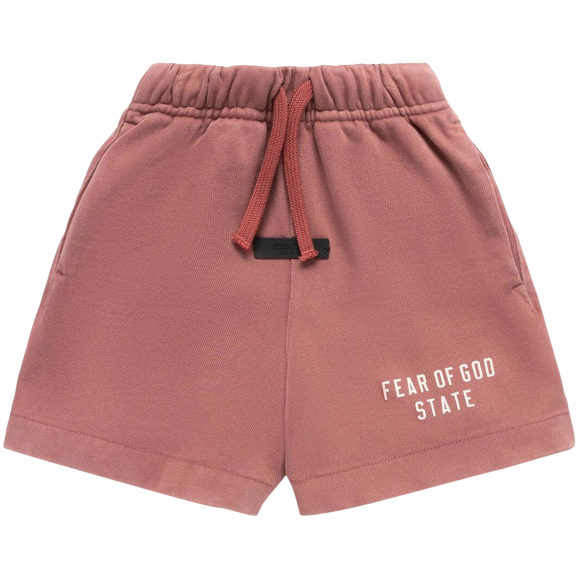 Fear of God Essentials Kids Heavy Jersey Soccer Short 'Crimson' | Red | Kid's Size 12
