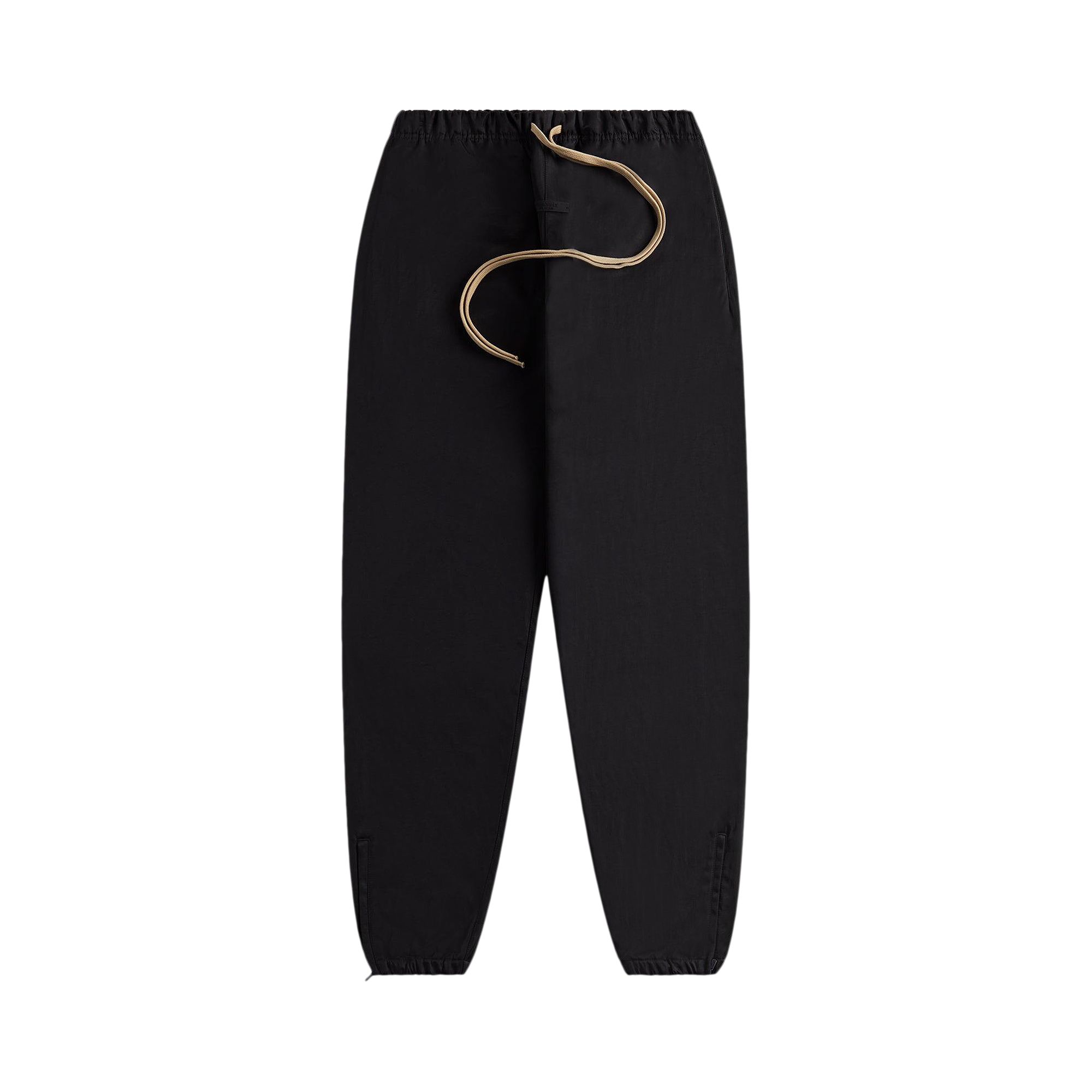 Pre-owned Essentials Fear Of God Textured Nylon Track Pant 'black' | Men's Size L