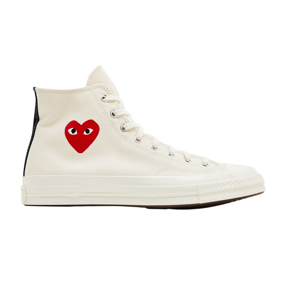Converse Comme des Garçons PLAY x Chuck 70 High 'Single Heart - Milk' | Cream | Men's Size 3