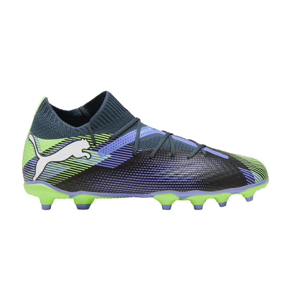 Pre-owned Puma Future Pro 7 Fg Ag Big Kid 'lights Out Pack' | Black | Kid's Size 3.5