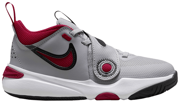 Nike Team Hustle D11 PS Cement Grey Gym Red
