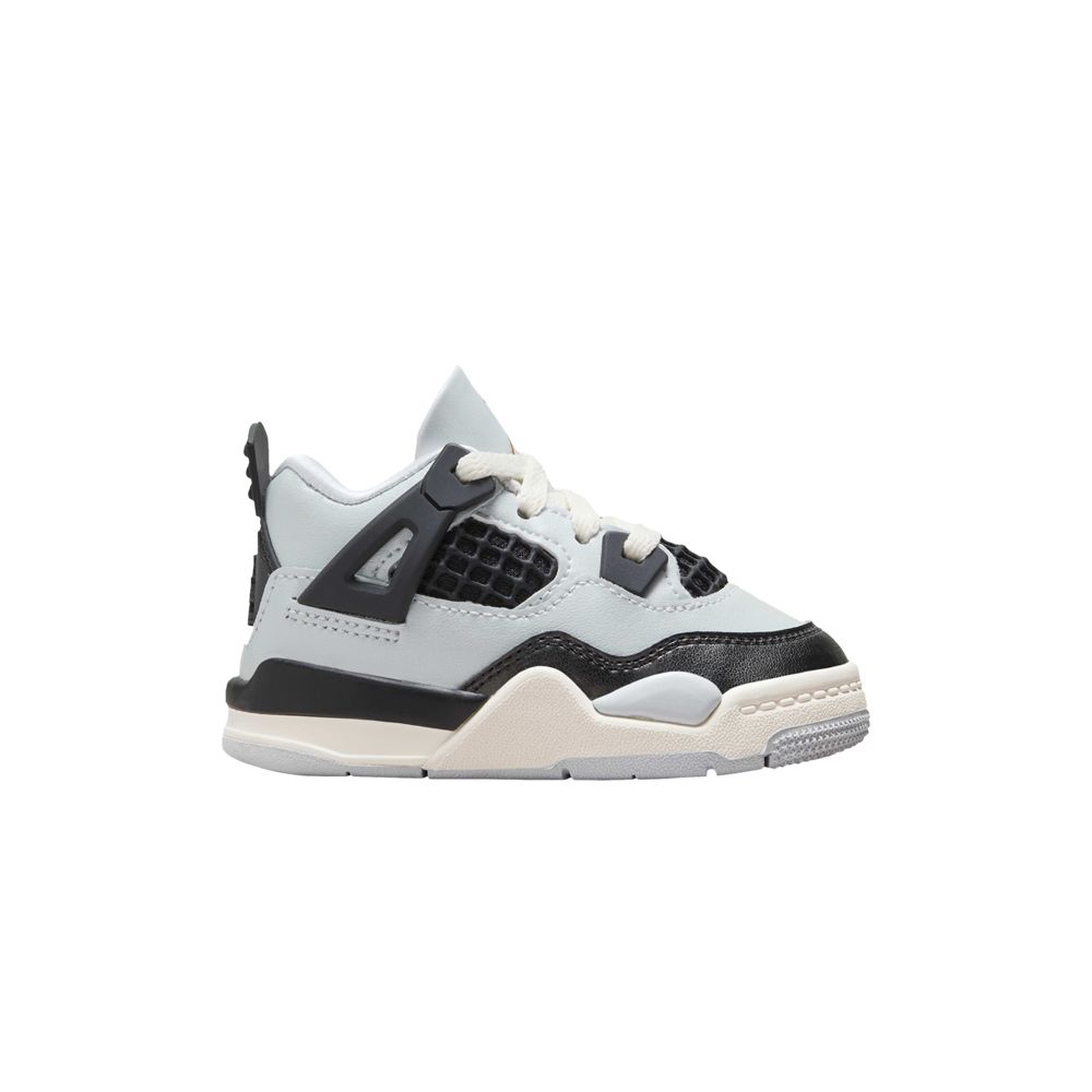 Pre-owned Air Jordan 4 Retro Td 'platinum Gold' | Grey | Infant Size 10 In Gray
