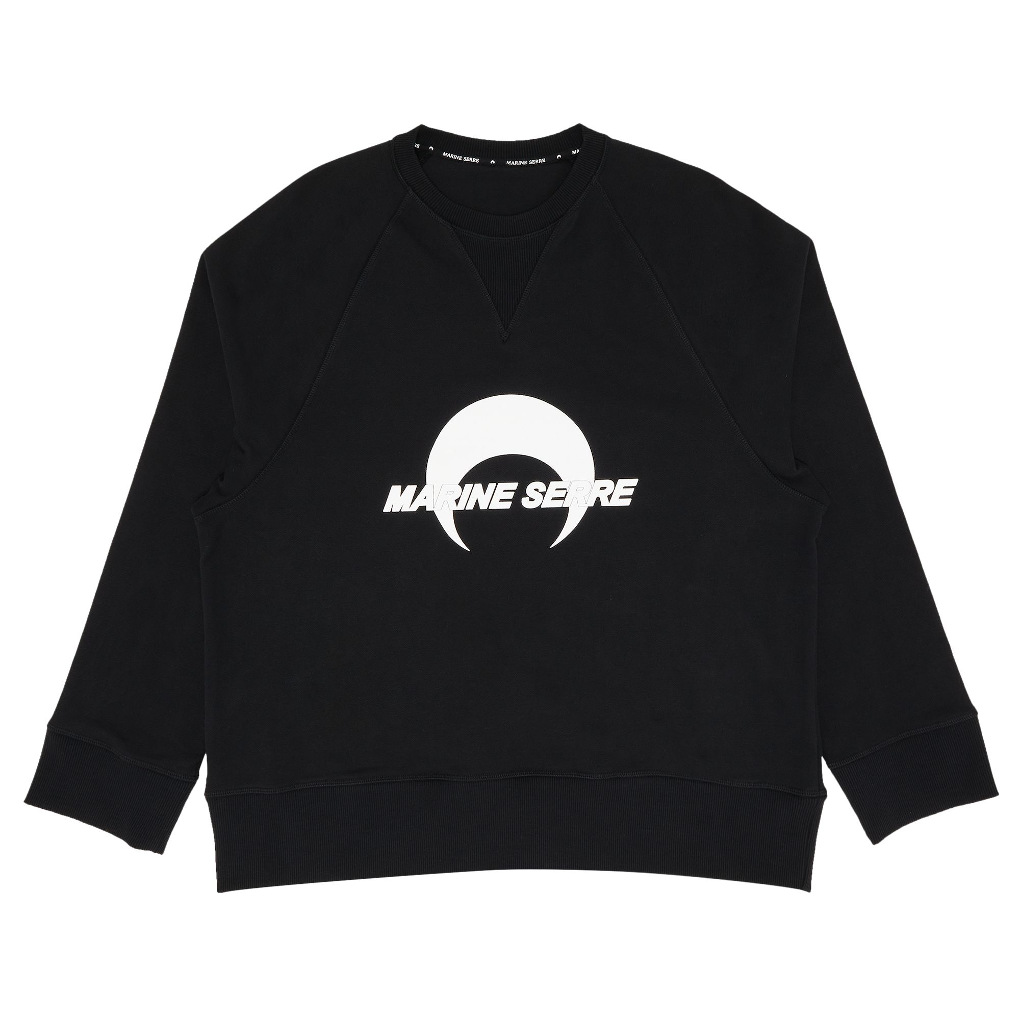Marine Serre Moon Logo Fleece Raglan Sweatshirt 'Black' | Men's Size S