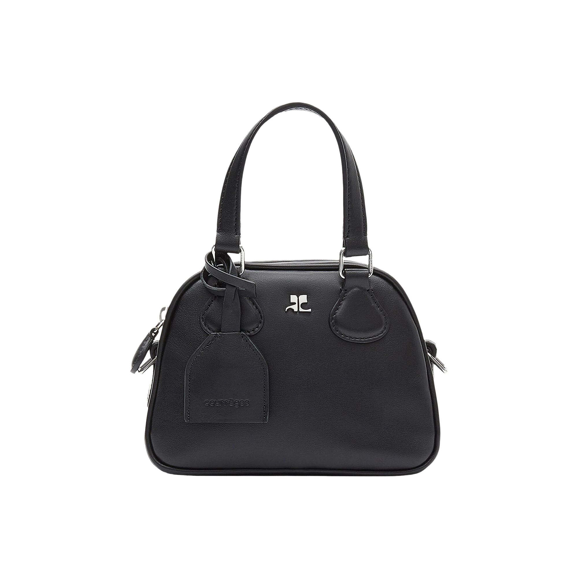 Courrèges AC Stud Leather Mini Bowling Bag 'Black' | Women's Size Onesize