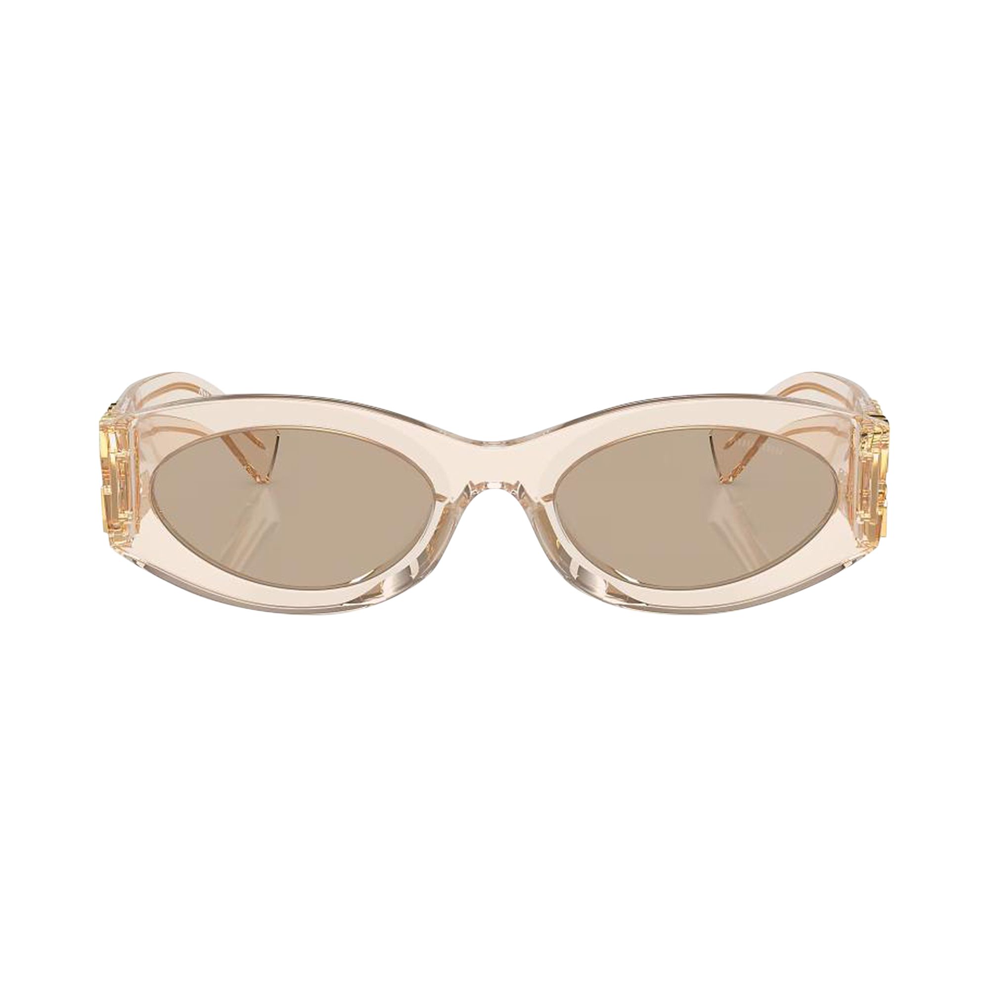 Miu Miu Glimpse Sunglasses 'Sand/Transparent Dark Brown' | Women's Size Onesize