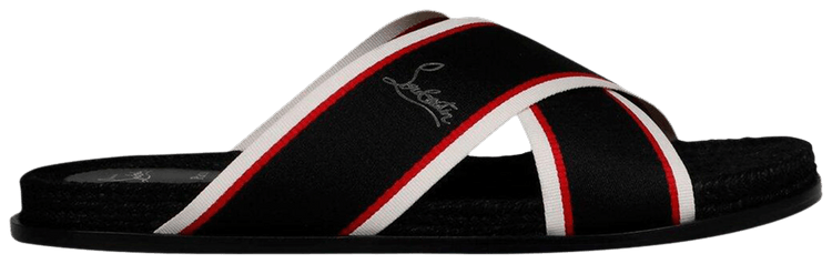 Christian Louboutin Hot Cross Flat Sandal Black