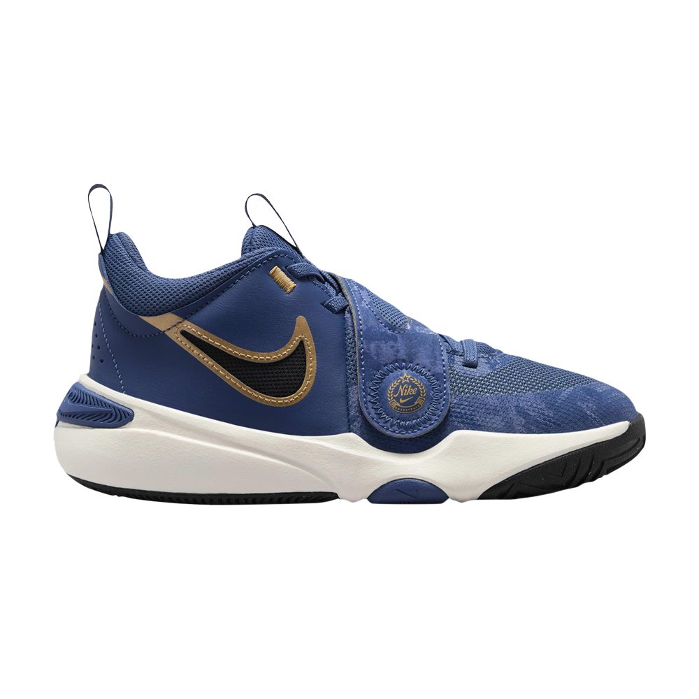 Nike Team Hustle D11 GS 'Mystic Navy Metallic Gold' | Blue | Kid's Size 6 - FZ8463-400