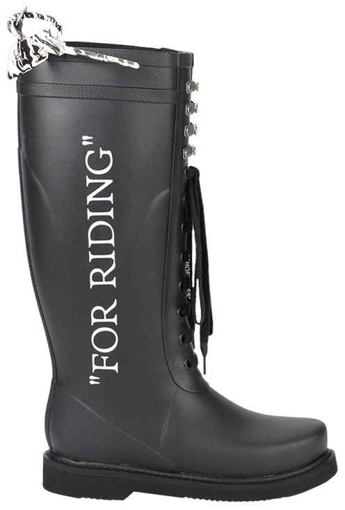 Off white rain boots clearance