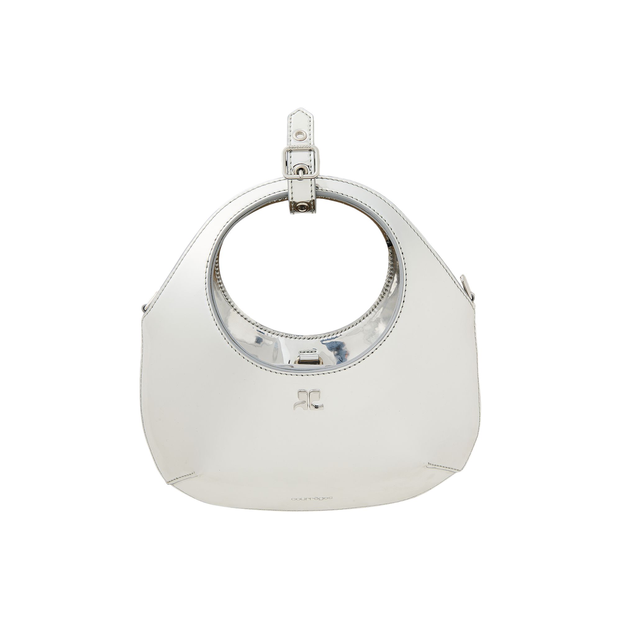 Courrèges Mini Holy Bag 'Mirror' | Silver | Women's Size Onesize