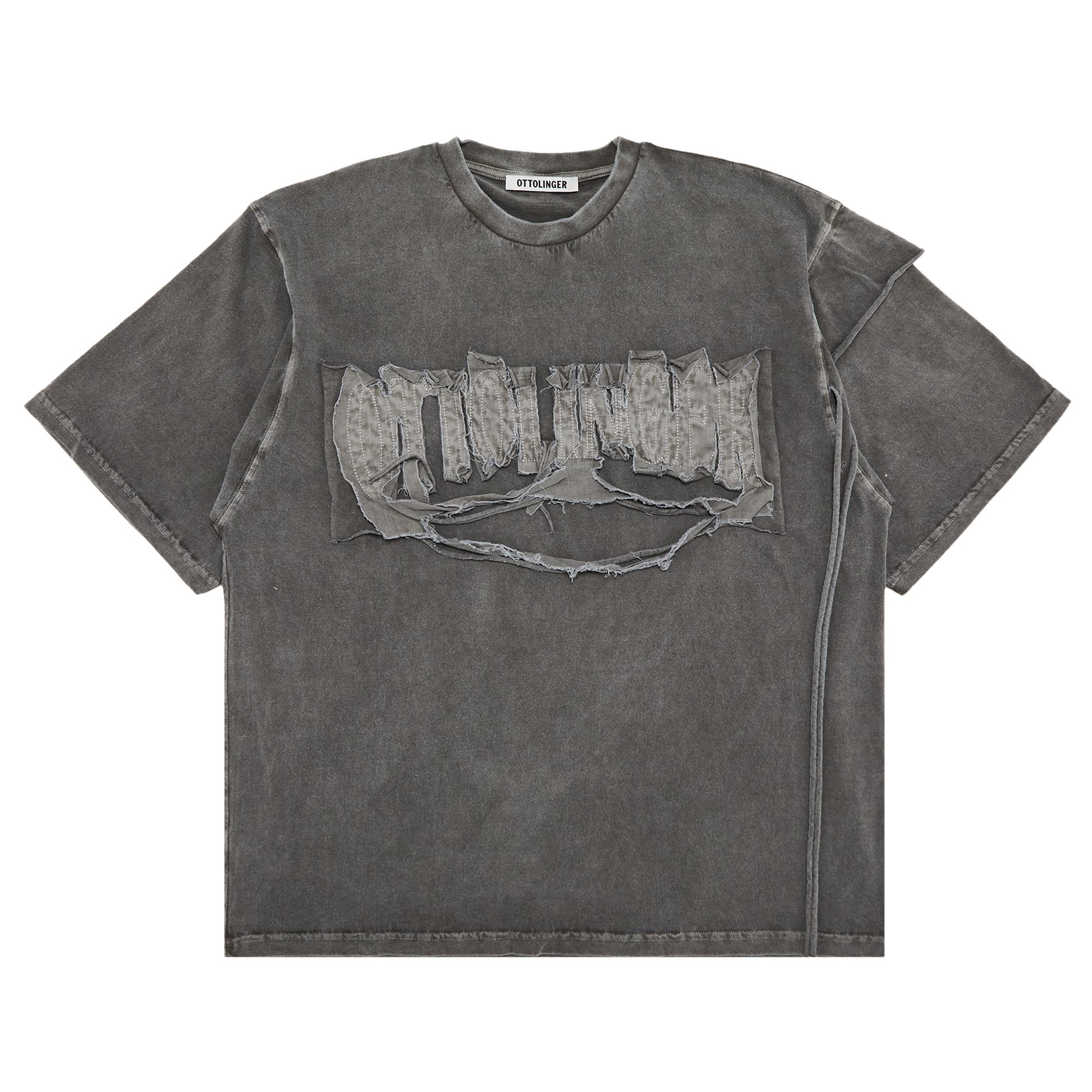 Ottolinger Distressed Oversized T-Shirt 'Grey' | Women's Size M