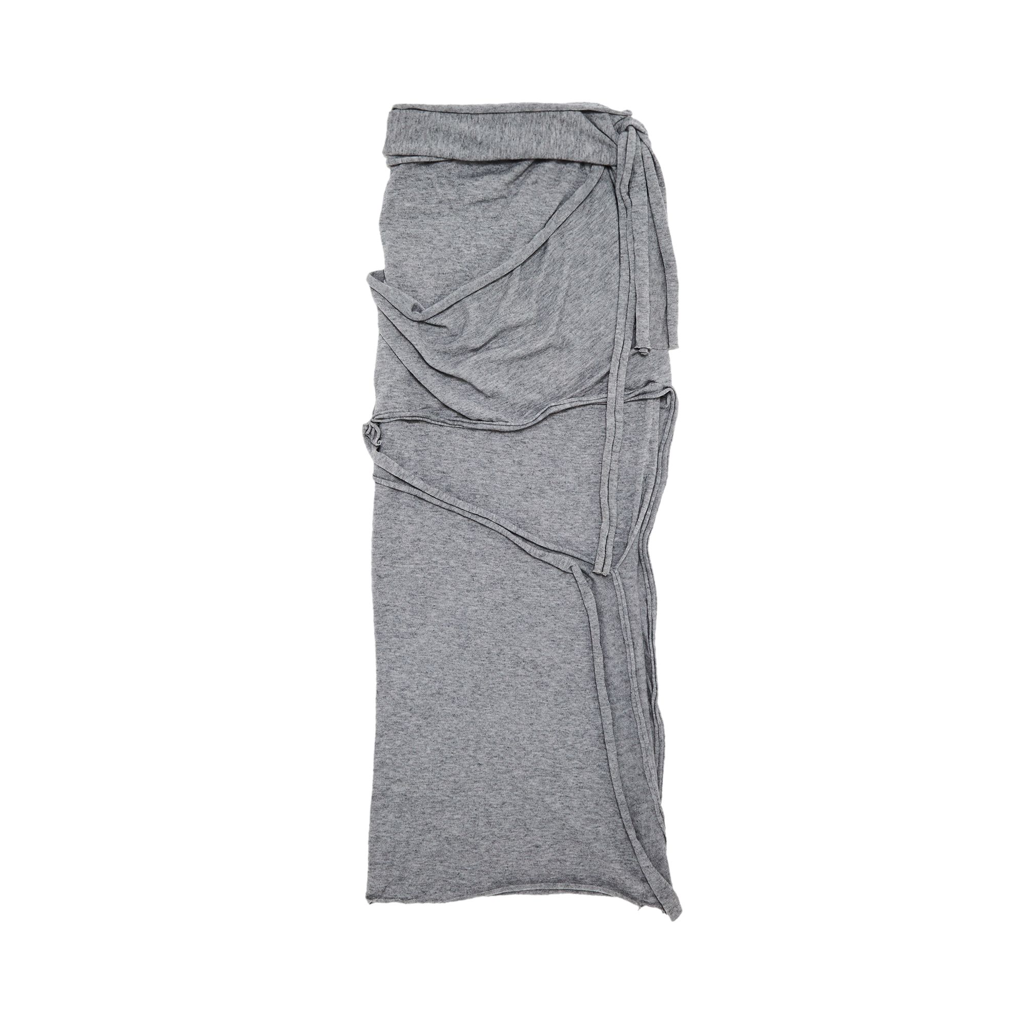 Ottolinger Drape Strap Knit Skirt 'Grey' | Women's Size M