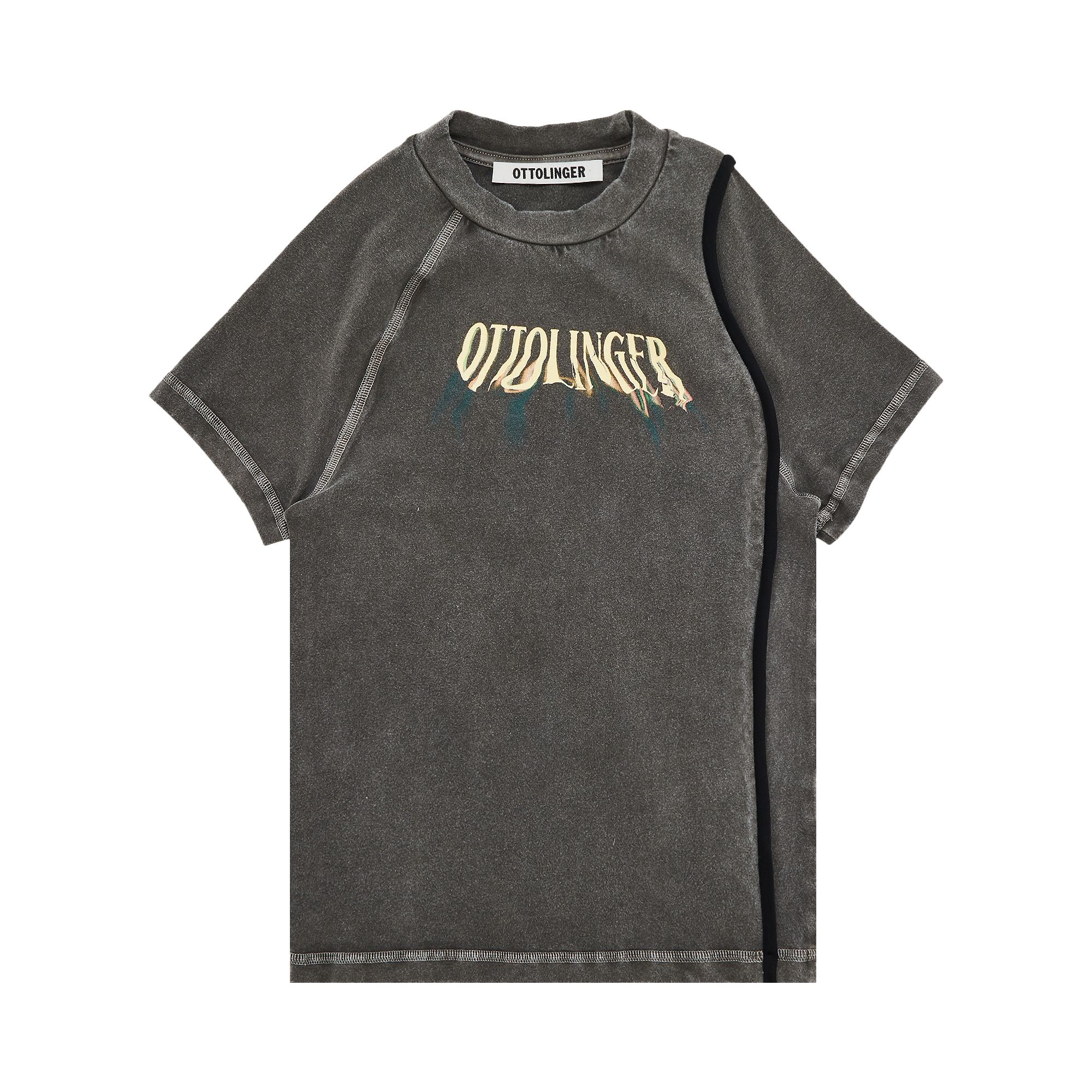 Ottolinger Deconstructed Fitted T-Shirt 'Grey' | Women's Size S