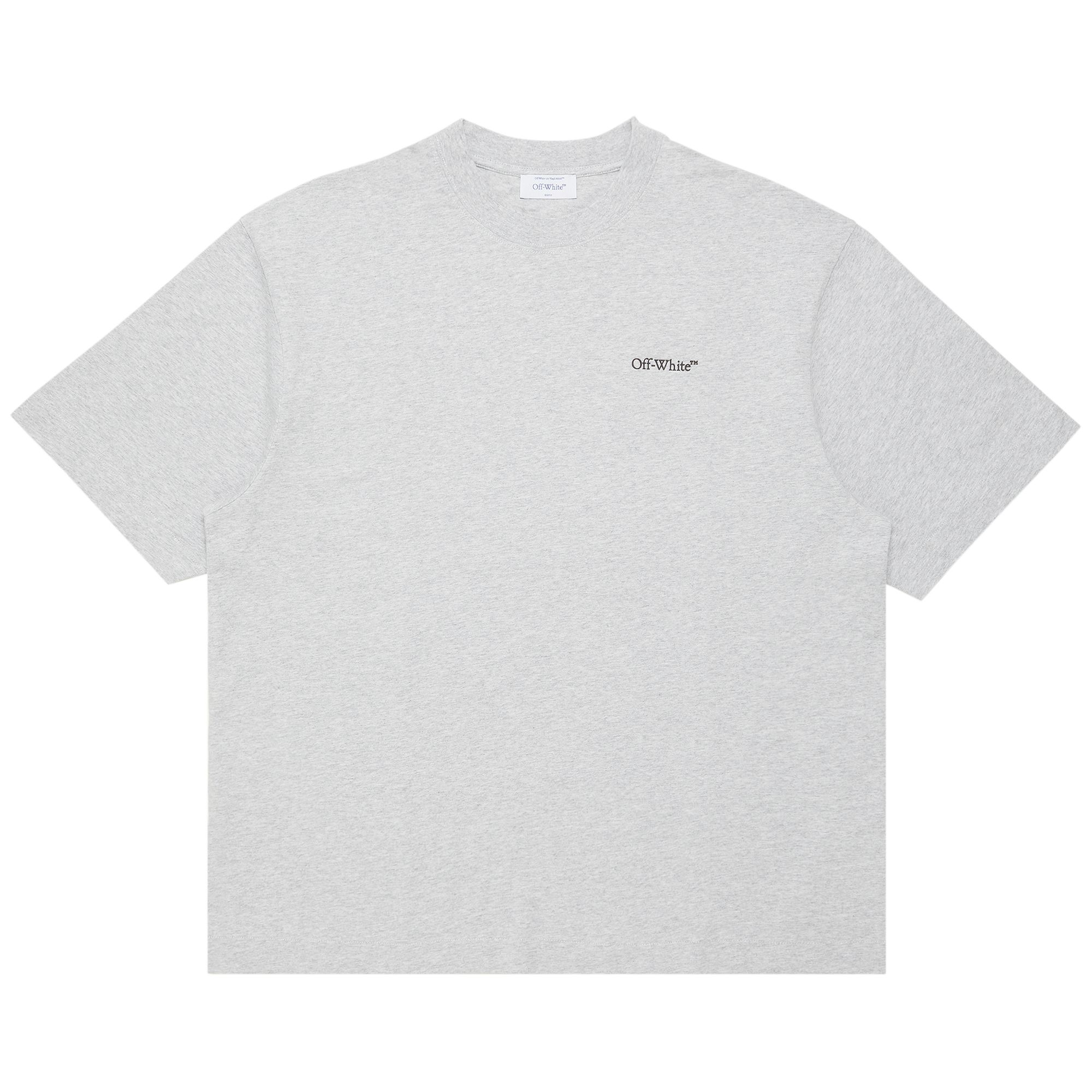 Pre-owned Off-white Windy Arrow Skate Short-sleeve Tee 'light Grey Marl' | Men's Size L