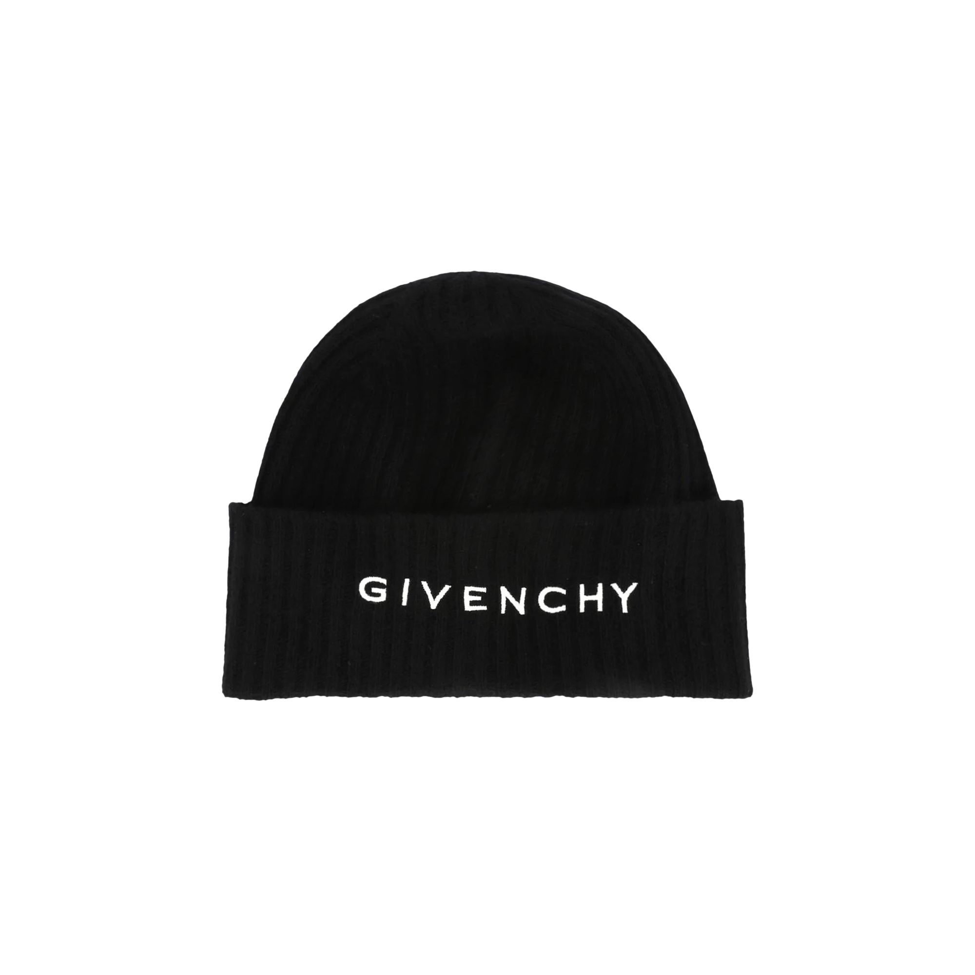 Givenchy Ribbed Embroidered Logo Beanie 'Black/White' | Men's Size Onesize