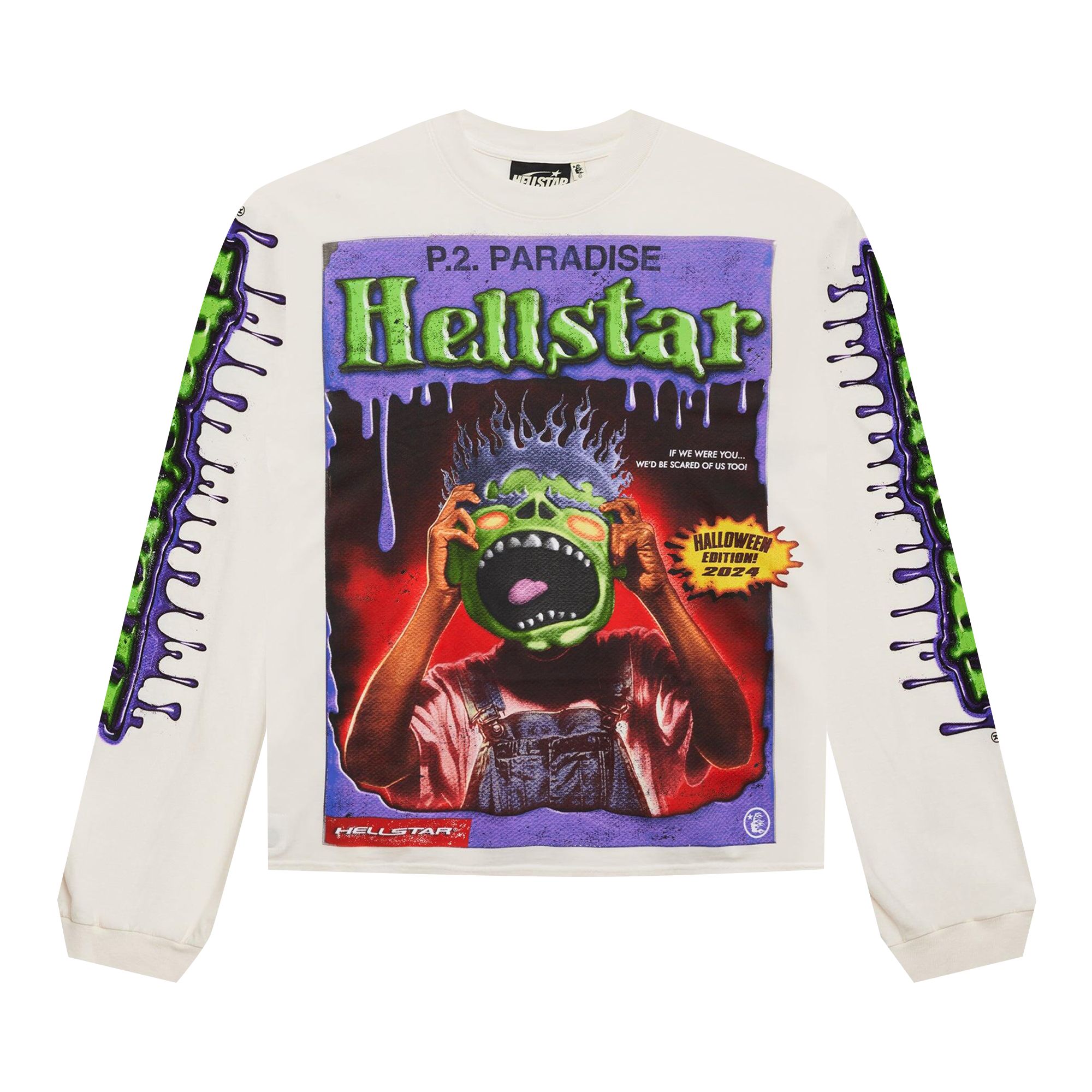 Hellstar Horror Book Long-Sleeve 'White' | Men's Size S