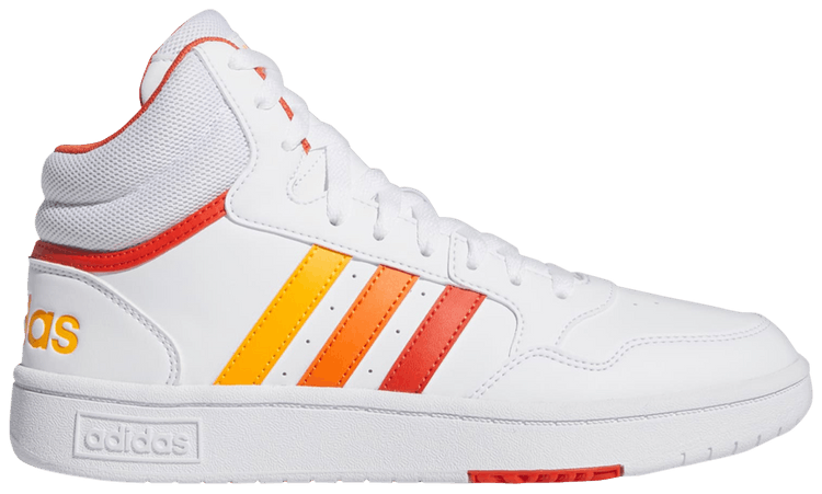 Adidas Hoops 30 Mid White Preloved Red Orange