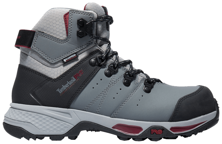 Timberland Wmns Switchback Composite Toe Waterproof Work Boot Grey Purple