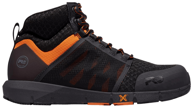Timberland Radius Composite Toe Work Sneaker Black Orange