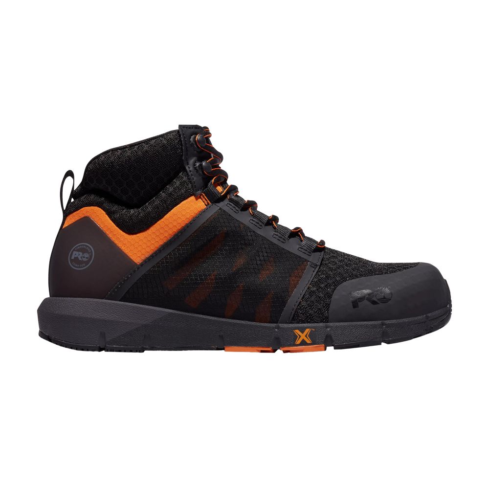 Pre-owned Timberland Radius Composite Toe Work Sneaker 'black Orange'
