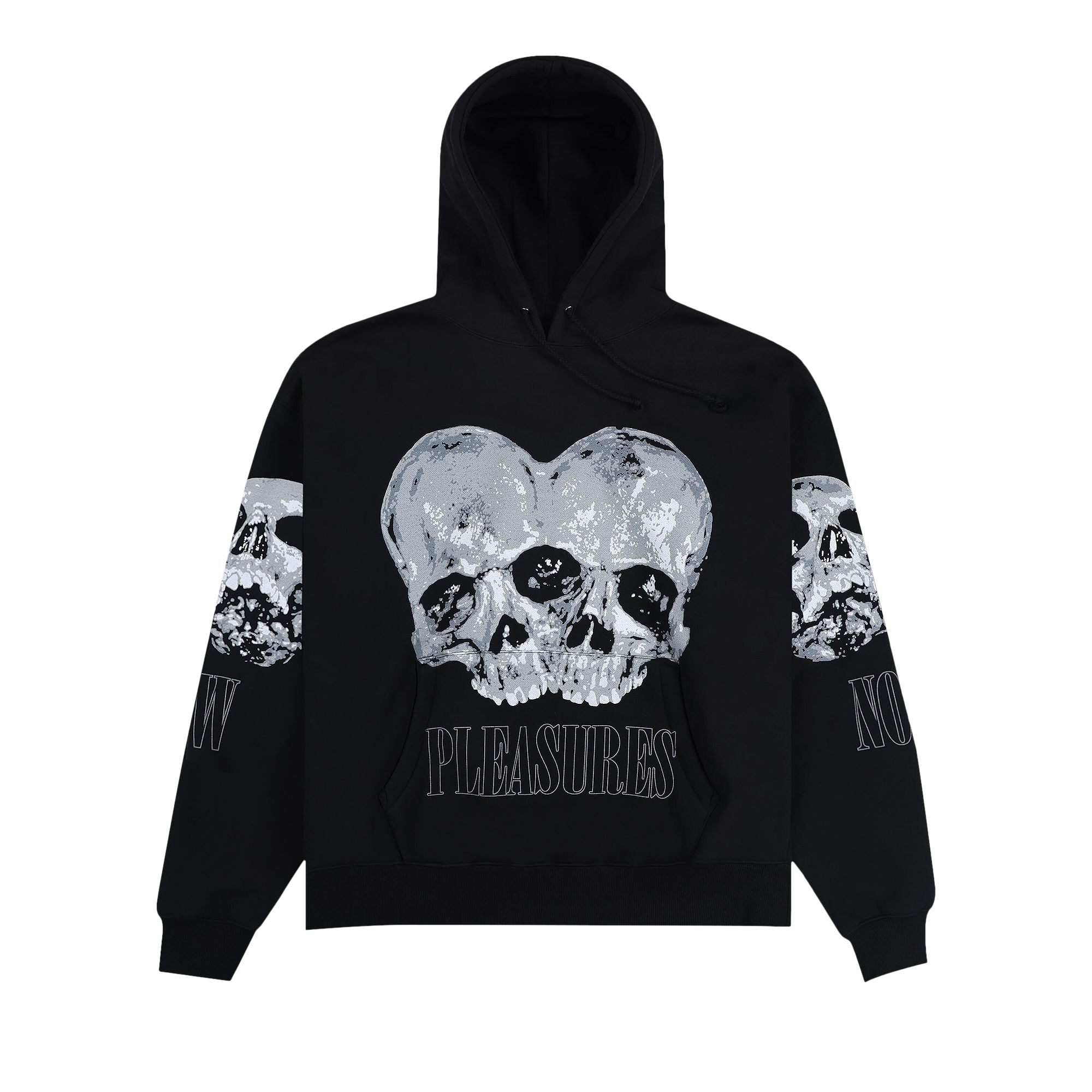 Pleasures Double Skull Hoodie 'Black' | Men's Size L