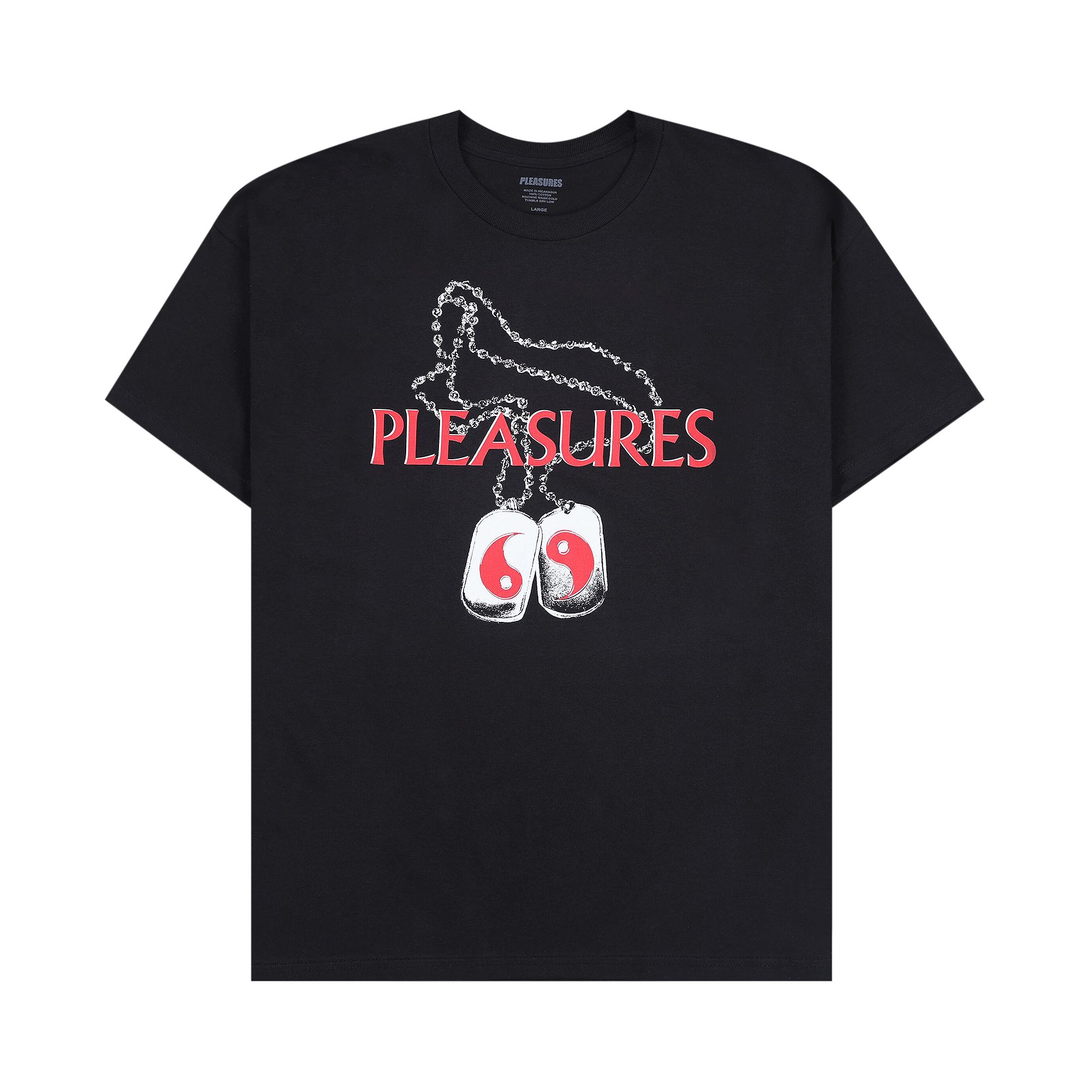 Pleasures Dog Tags T-Shirt 'Black' | Men's Size S