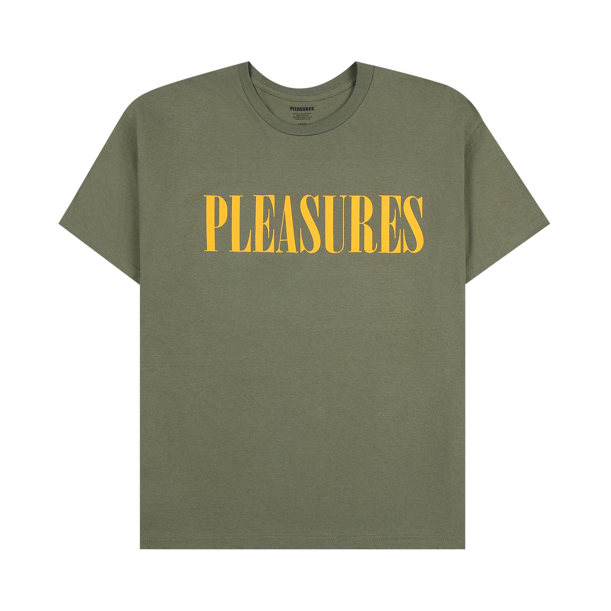 Pleasures Onyx 24 T-Shirt 'Olive' | White | Men's Size L