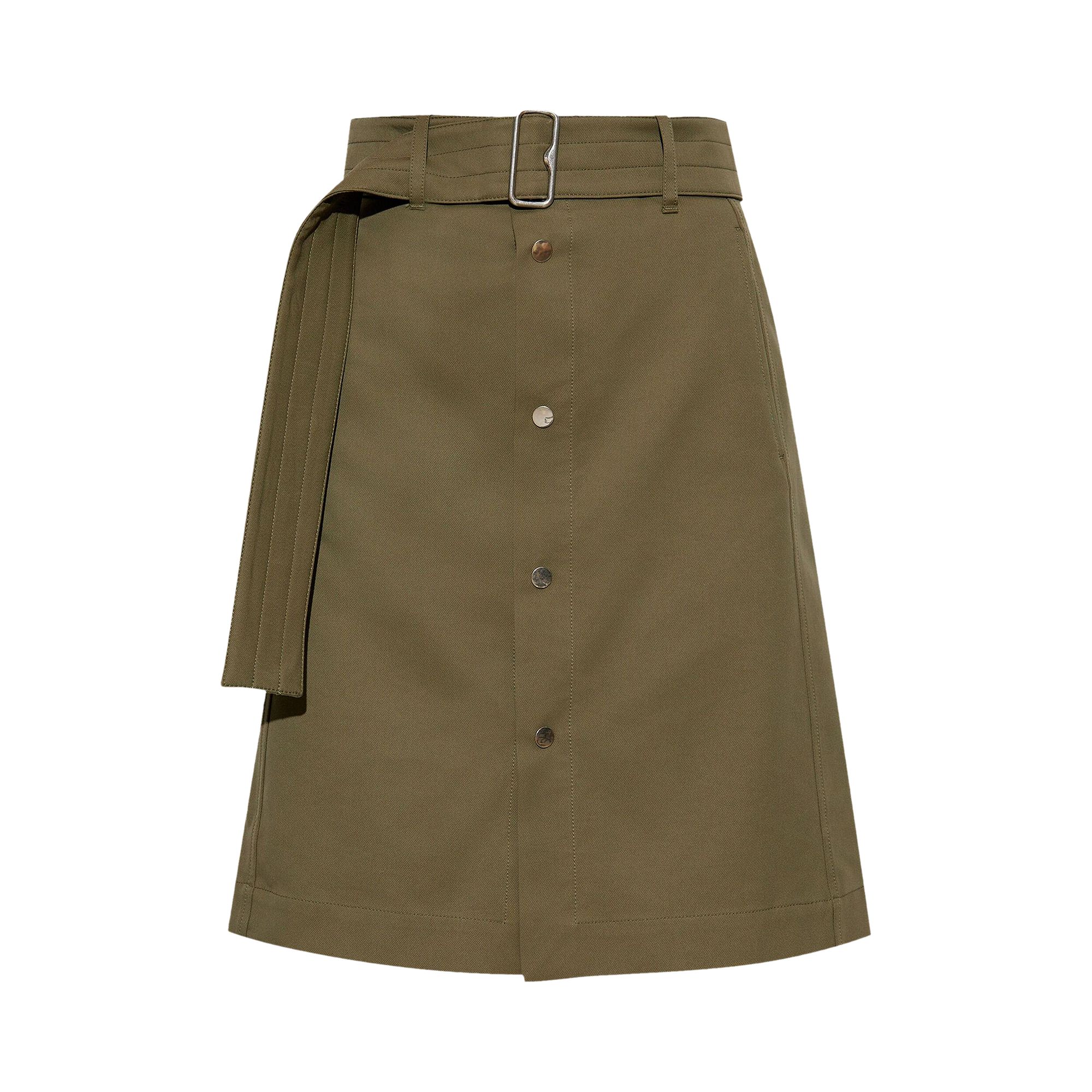 Pre-owned Burberry Long Canvas Trench Skirt 'khaki' | Brown | Women's Size 4