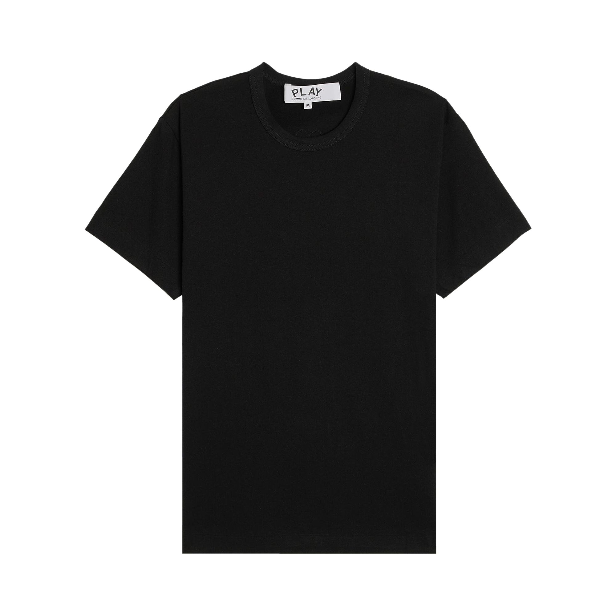 Pre-owned Comme Des Garçons Play Back Emblem T-shirt 'black'