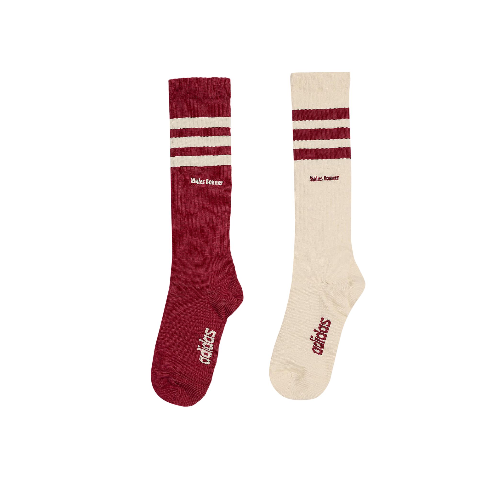 adidas x Wales Bonner 3S Sock 'Wonder White/Collegiate Burgundy' | Men's Size L