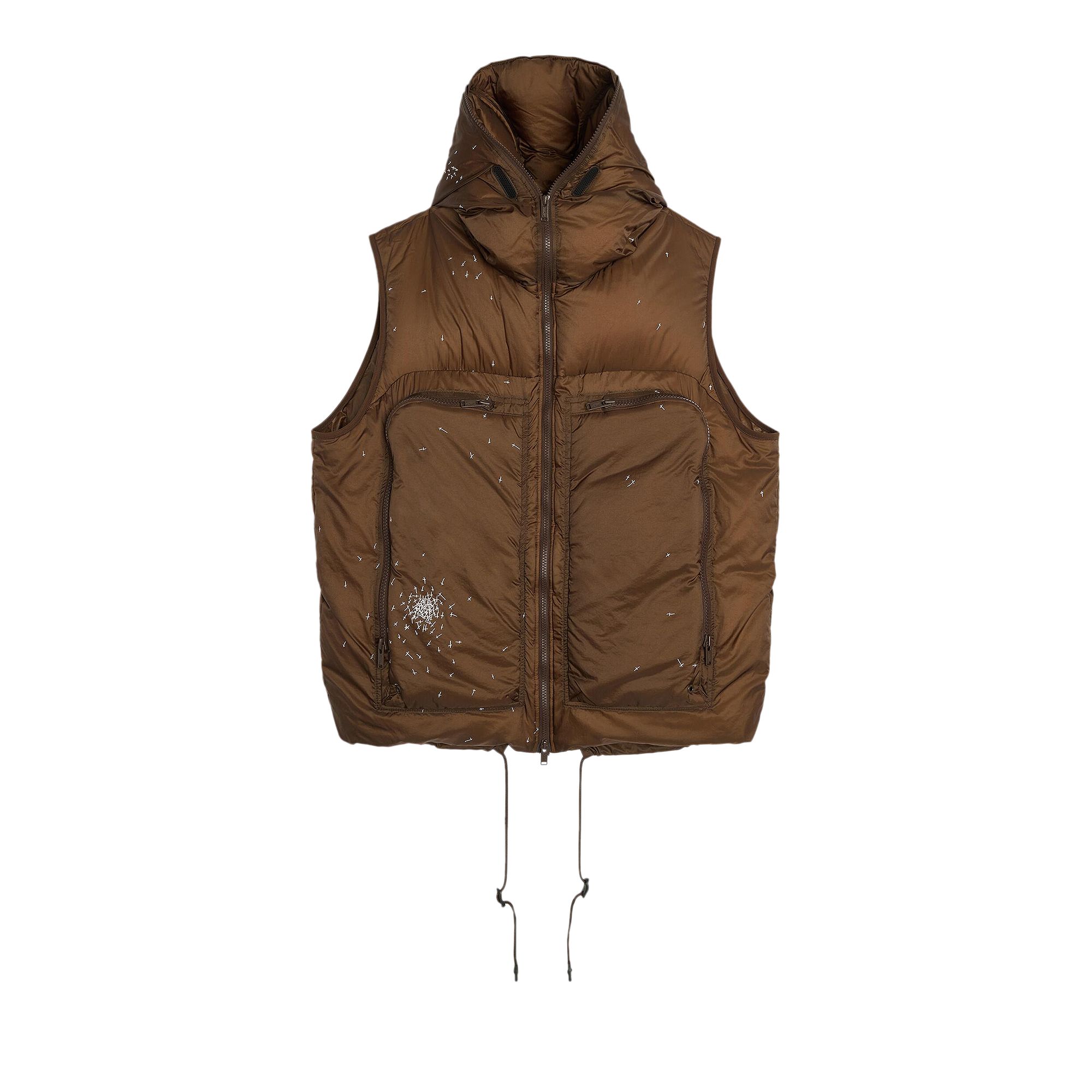 Pre-owned Undercover Hooded Puffer Vest 'brown' | Men's Size 5