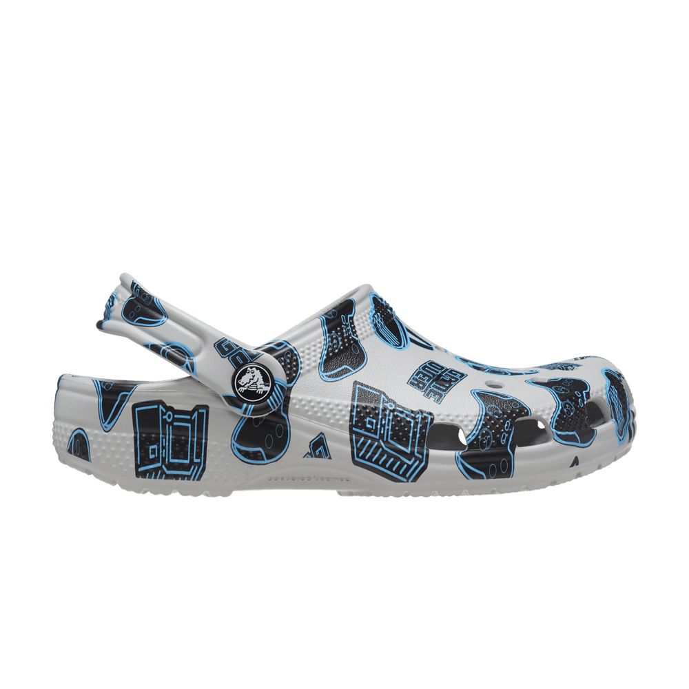 Pre-owned Crocs Classic Clog Kids 'game Over' | White | Kid's Size 5