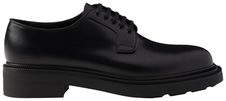 Prada Brushed Leather Derby Black
