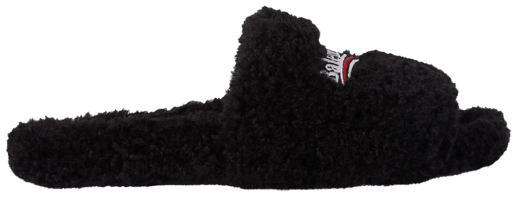 Balenciaga Furry Slides Black
